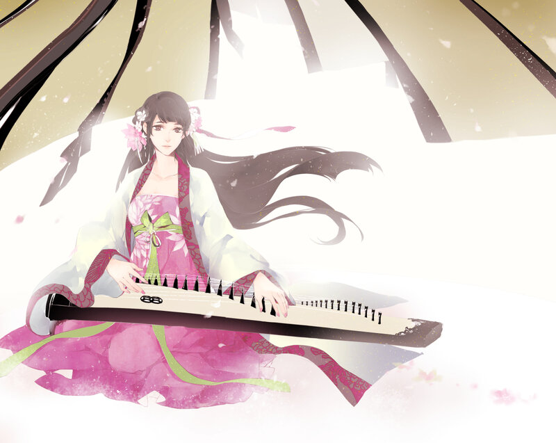 Woman Playing Koto