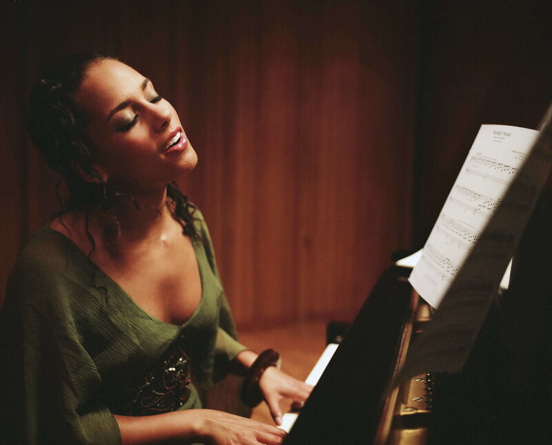 woman playing piano
