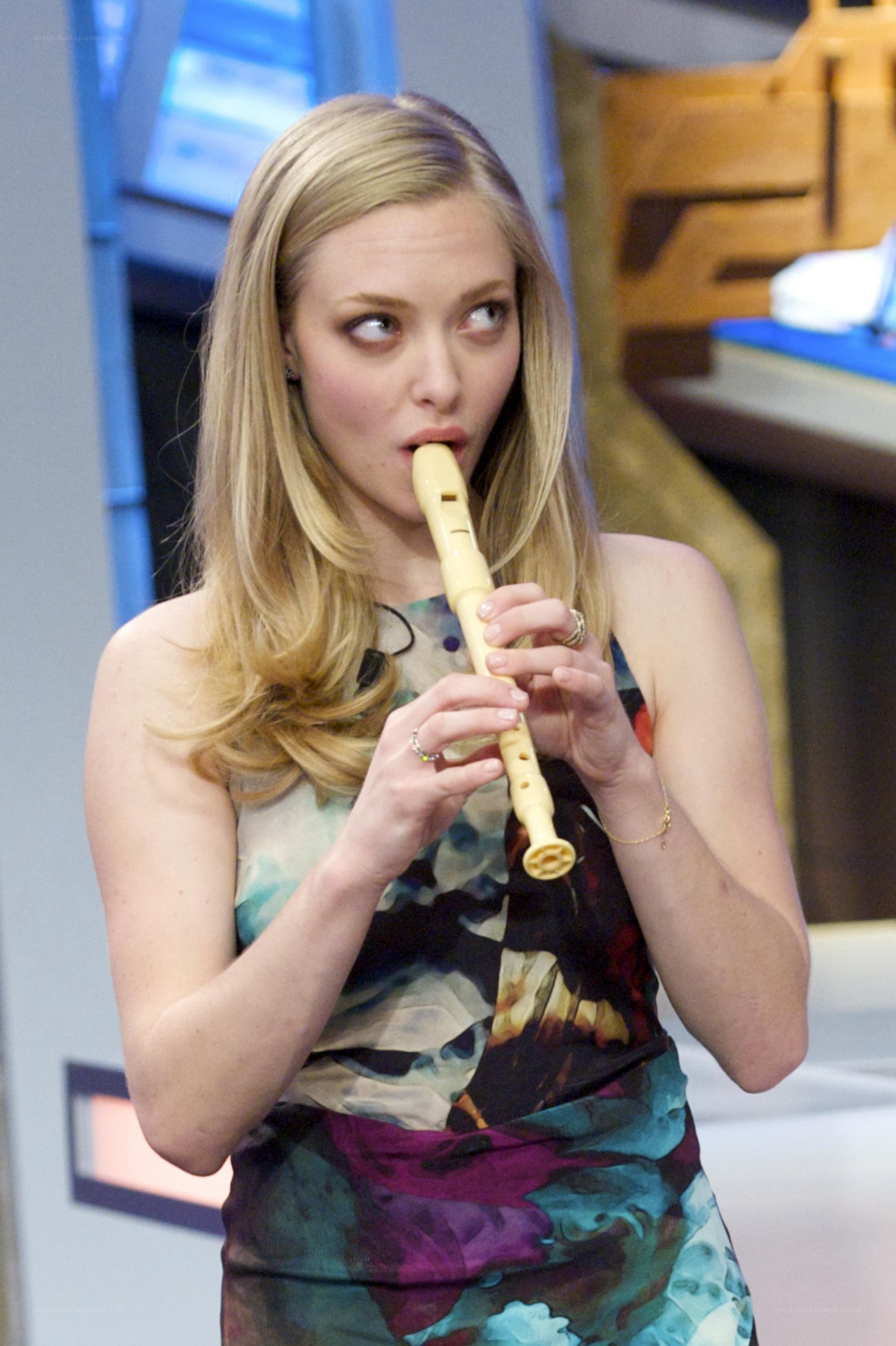 woman playing recorder