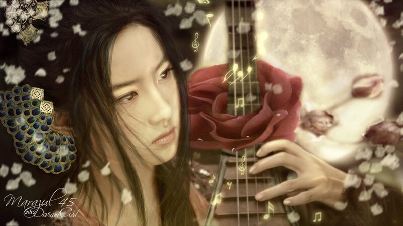 Woman Playing String Instrument