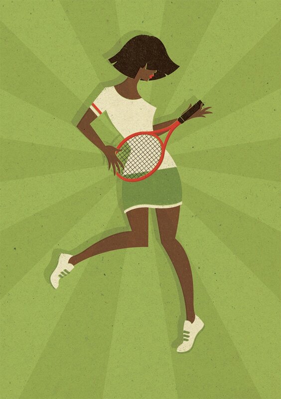 woman playing tennis