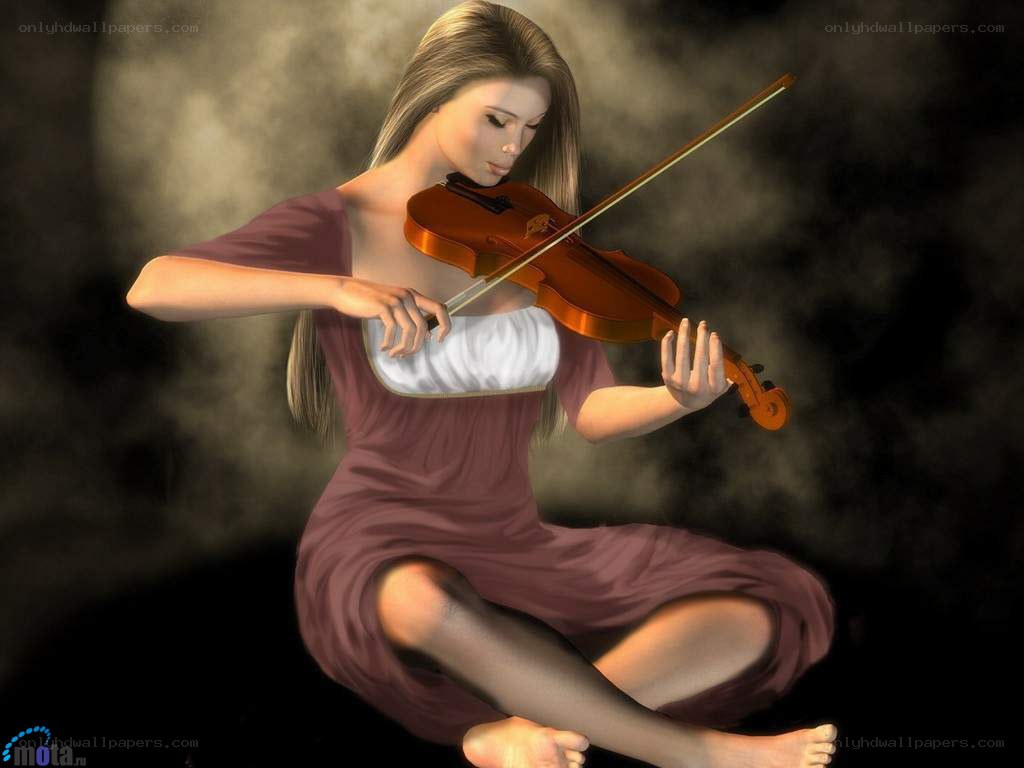 woman playing violin