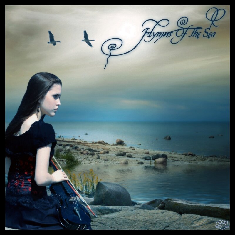 Woman Playing Violin — Blue, Serene, Afternoon