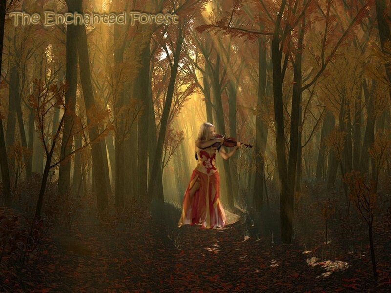 Woman Playing Violin — Orange, Serene