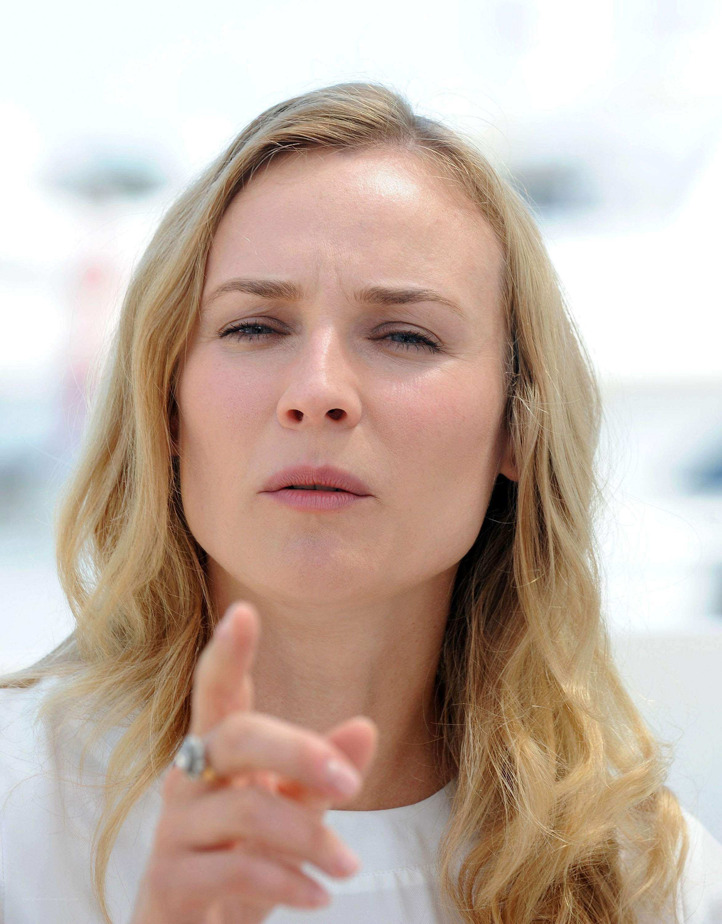 woman pointing finger