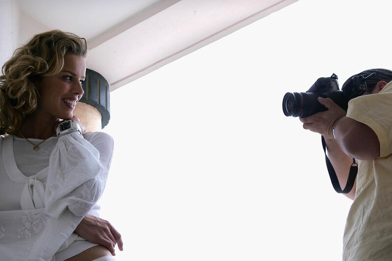 woman posing for photographer