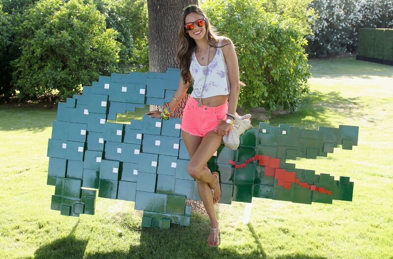 Woman Posing with Alligator — Green