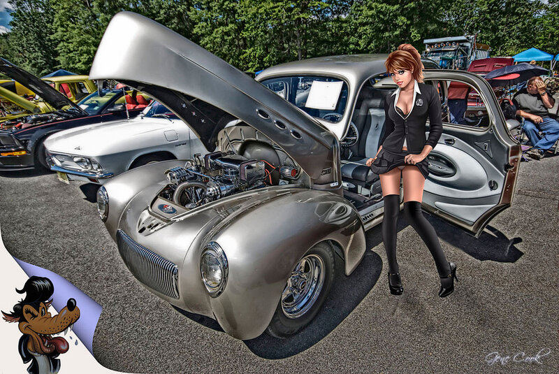 Woman Posing with Car — Silver