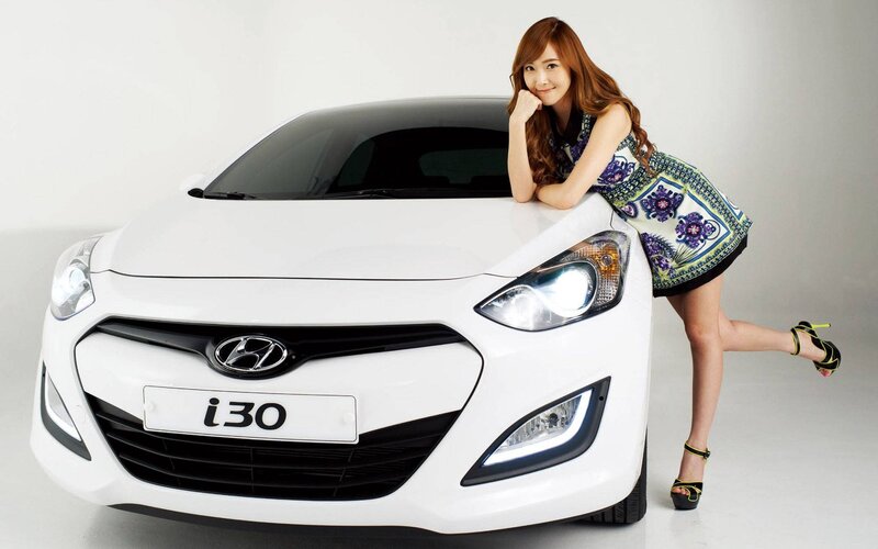Woman Posing with Car — White, Confident, Photograph, Dress