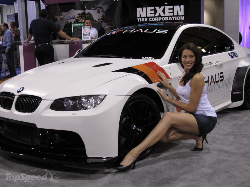 Woman Posing with Car — White, Neutral, Photograph