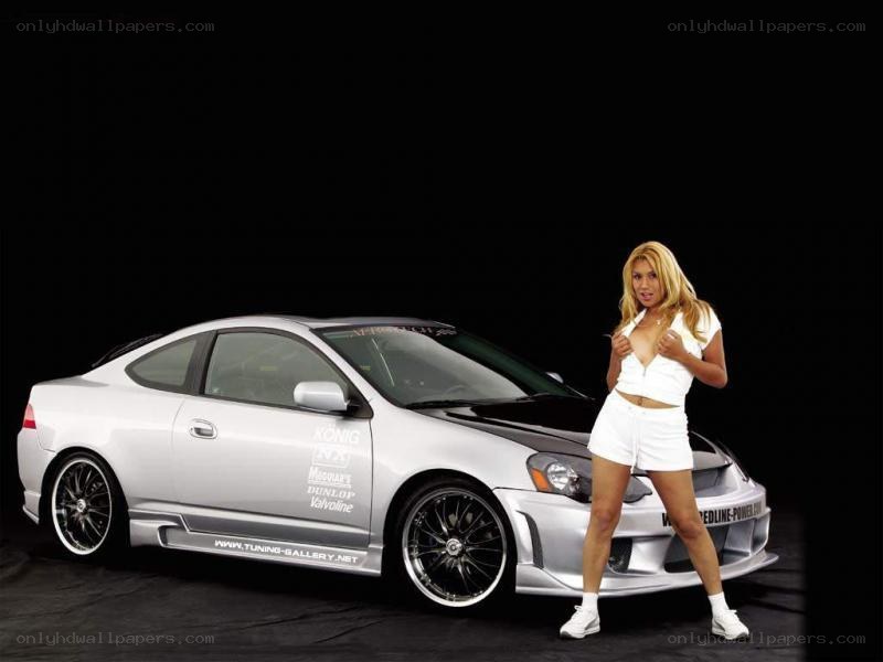 woman posing with silver car