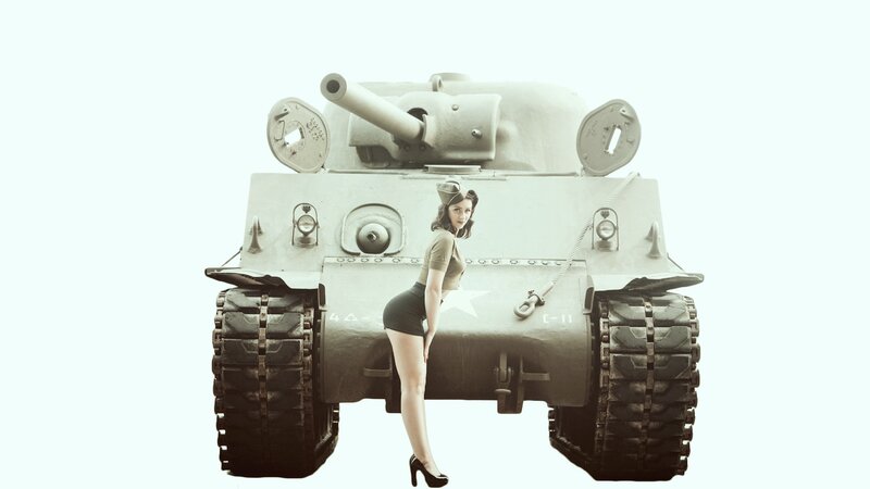Woman Posing with Tank