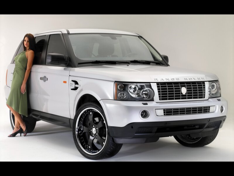 Woman posing with white Range Rover