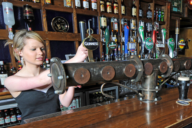 Woman Pouring Beer
