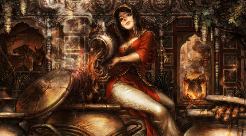 Woman Pouring Liquid