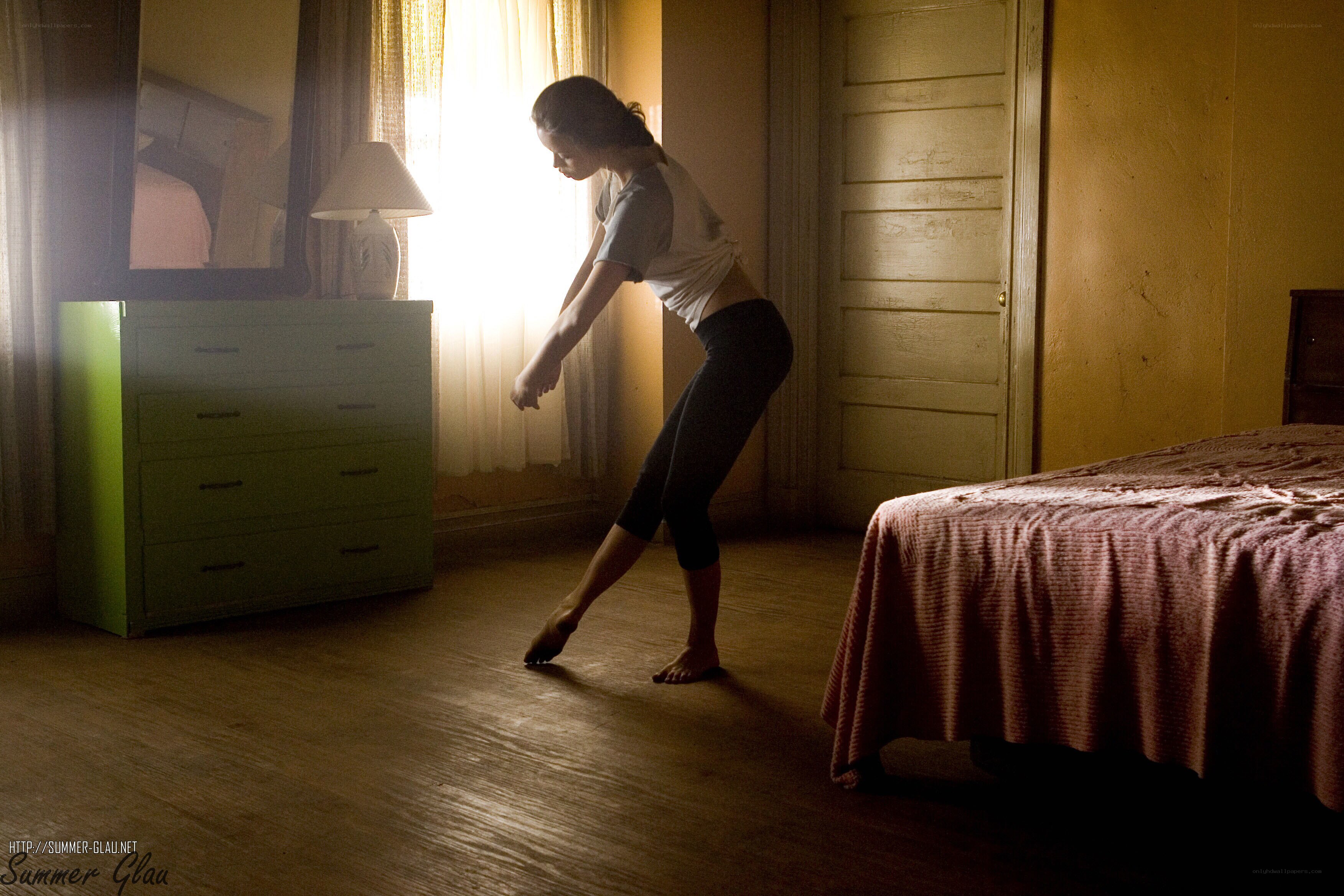 woman practicing dance moves