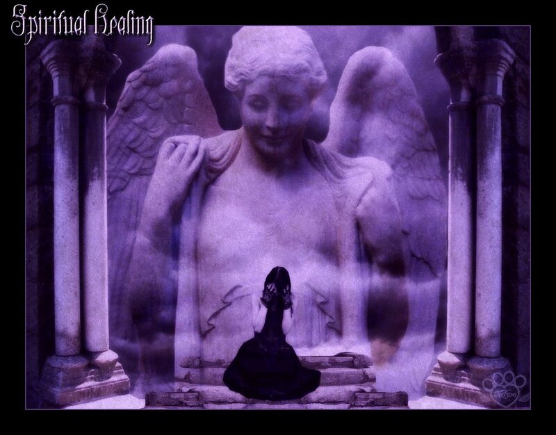 Woman Praying Before Angel