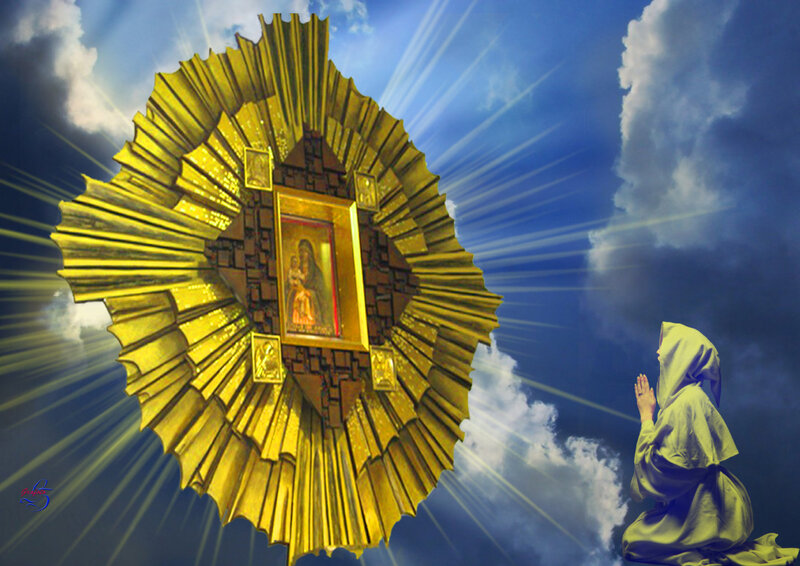Woman Praying to Icon