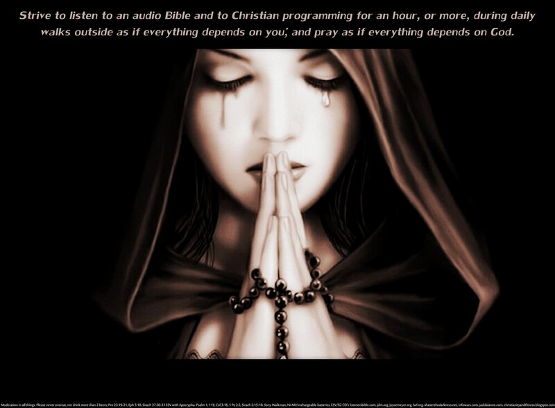 Woman Praying with Rosary