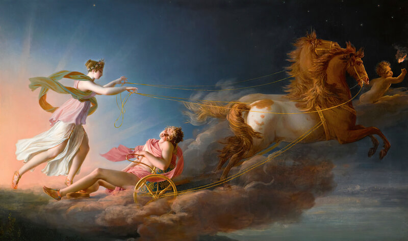 Woman Pulling Chariot