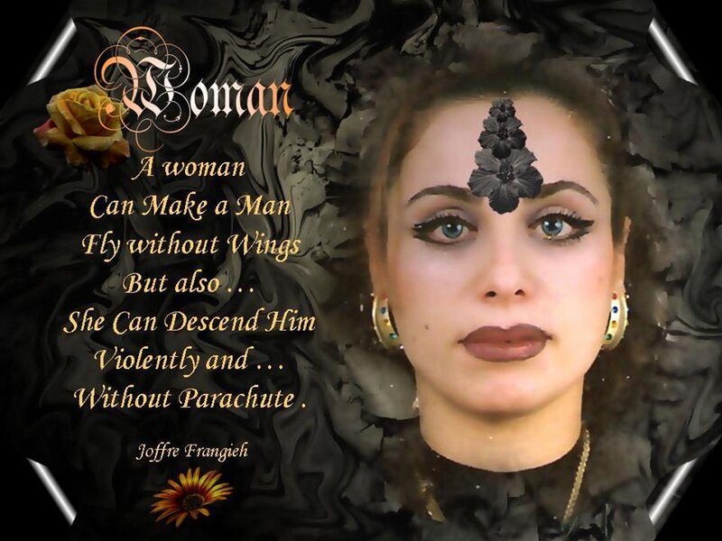 woman quote with floral design