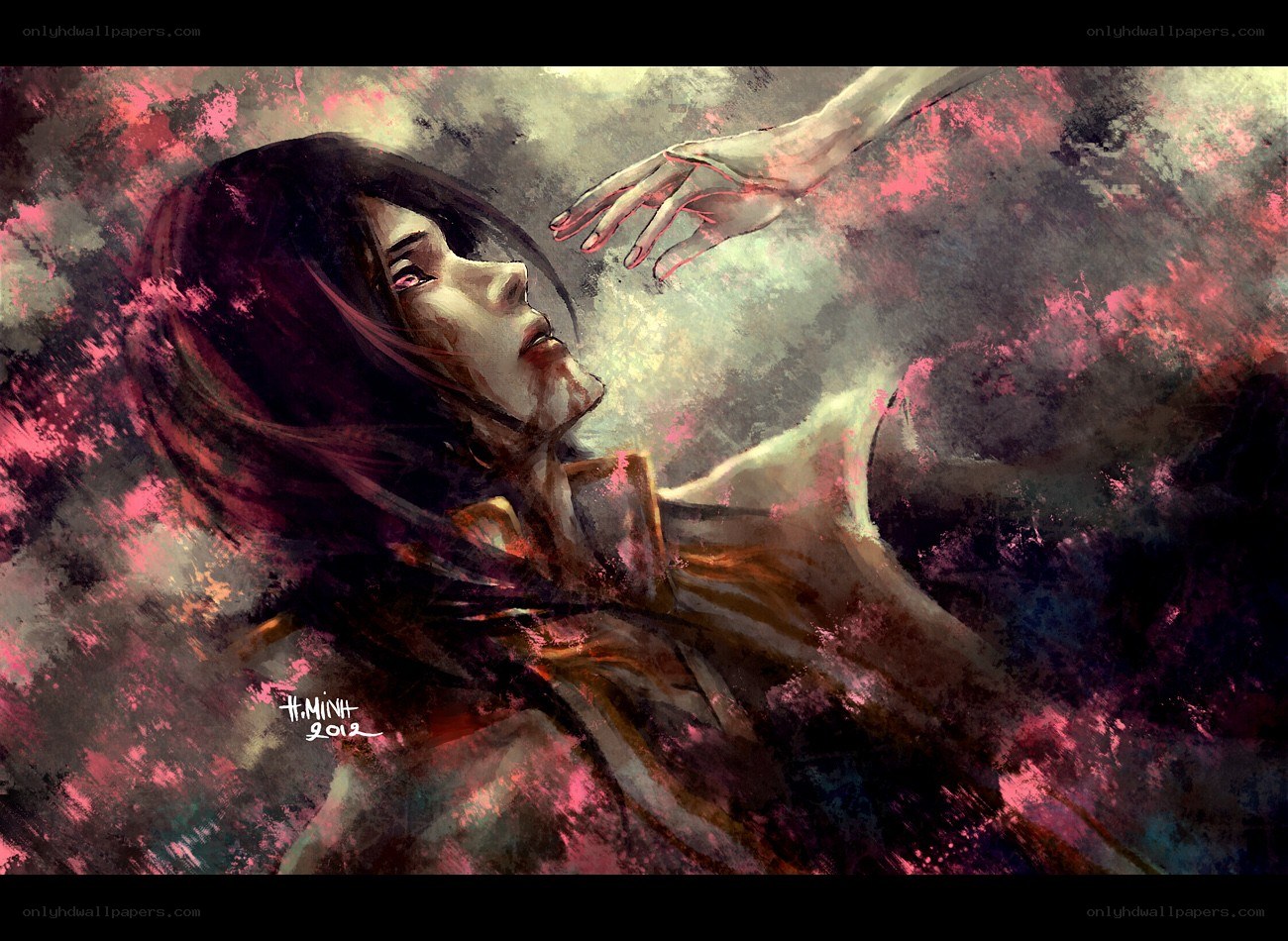 woman reaching for a hand