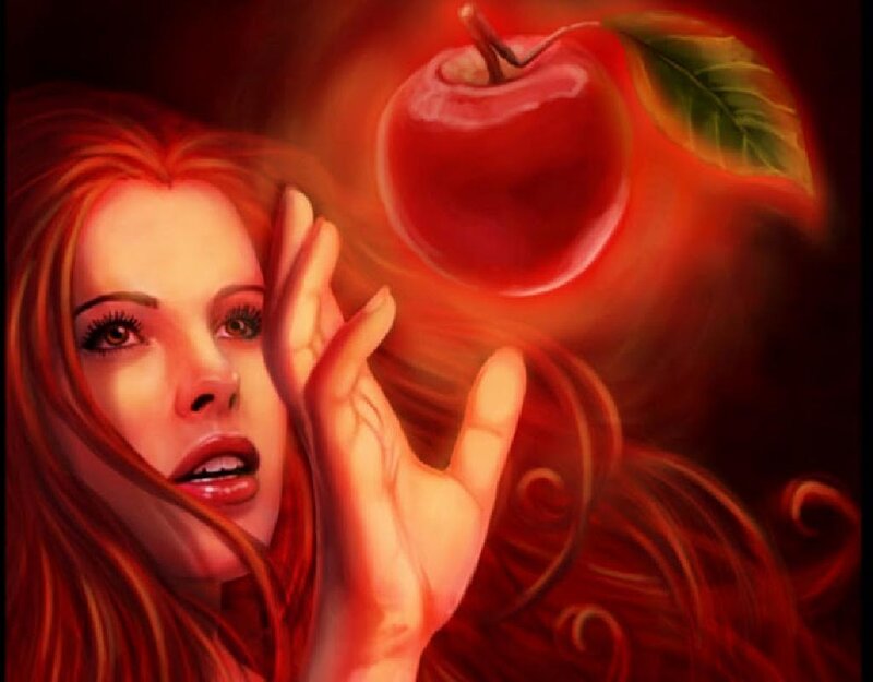 Woman Reaching for Apple