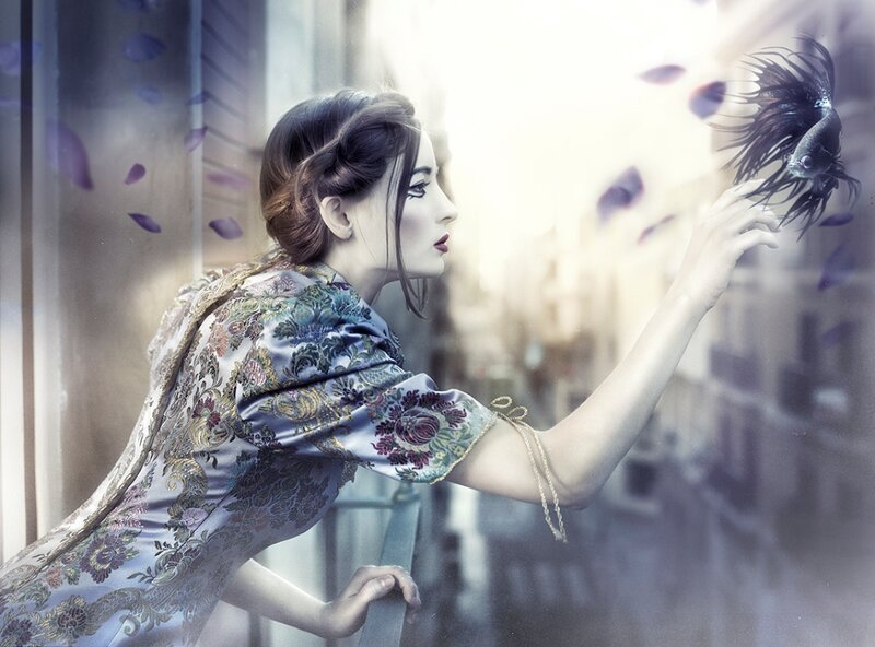 Woman Reaching for Fish