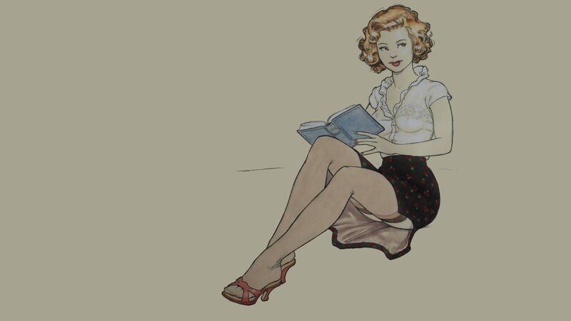 woman reading a book