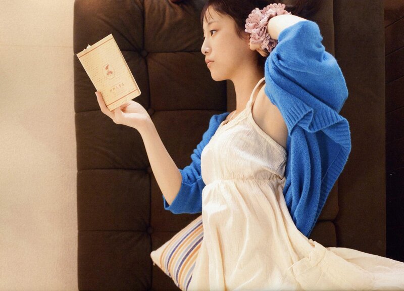woman reading a book