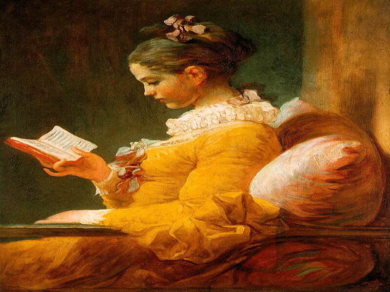Woman reading a book