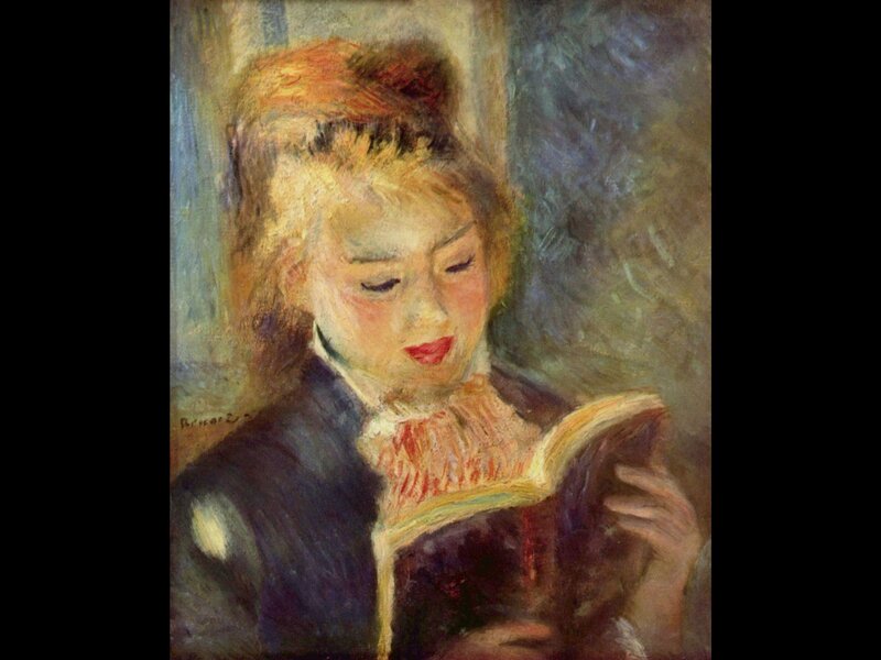 Woman Reading a Book — Yellow