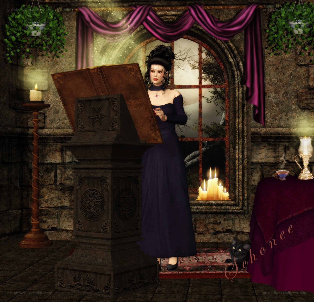 woman reading at a lectern