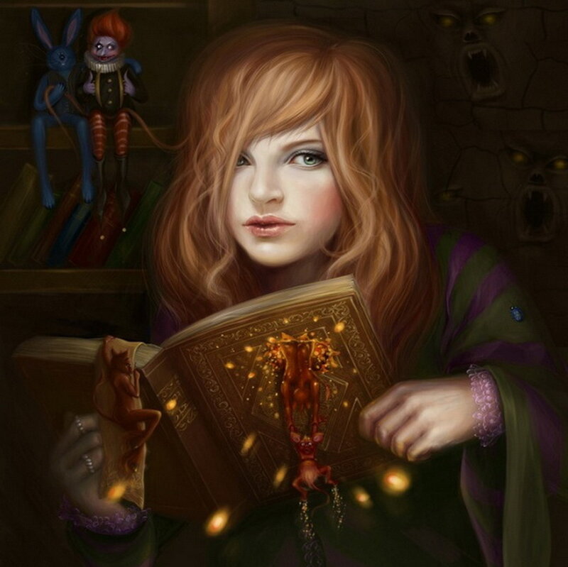 Woman Reading Book — Brown, Mysterious