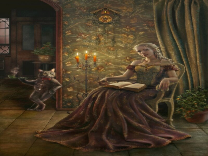 Woman Reading Book — Brown, Serene