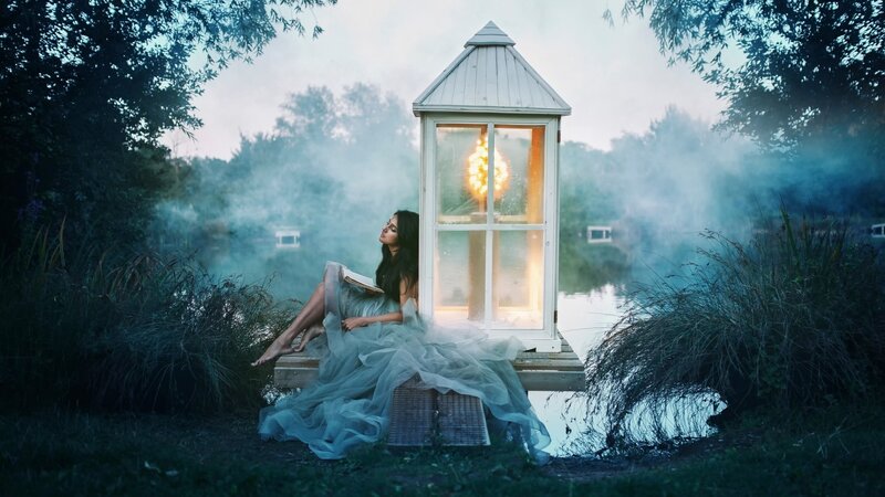 Woman Reading by Lantern