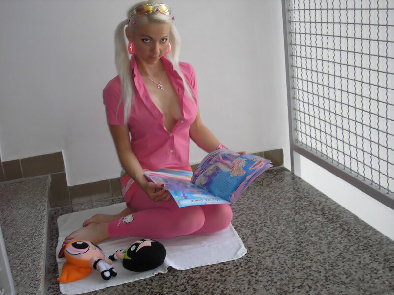 Woman reading comic book