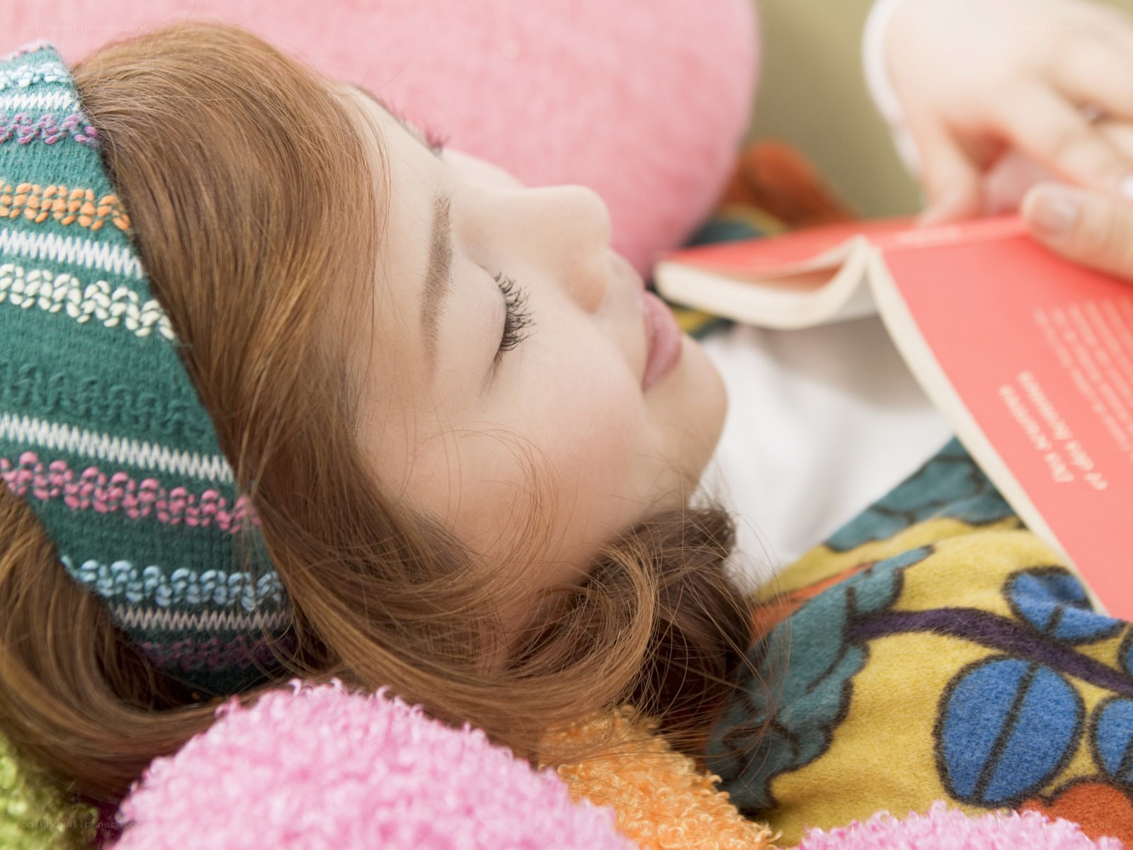 woman reading in bed