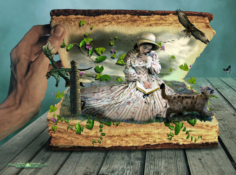 Woman Reading in Book