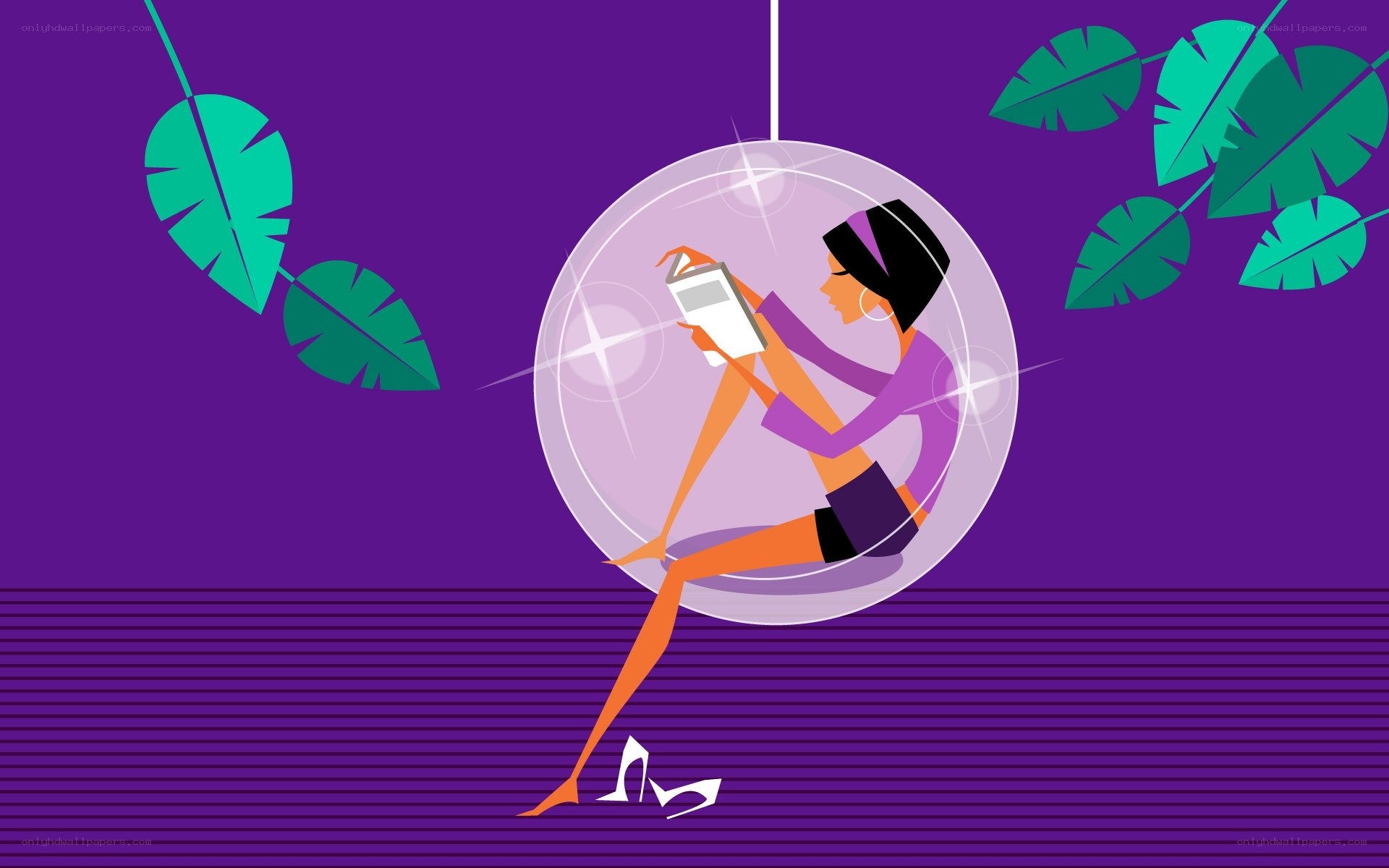 woman reading in bubble