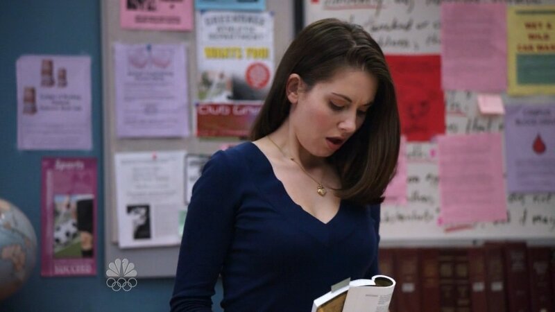 woman reading in classroom