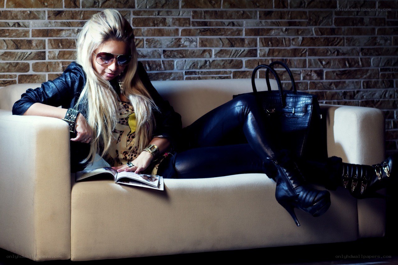 woman reading on a couch