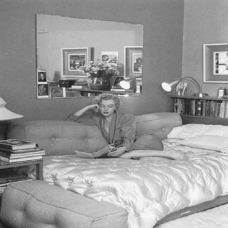 Woman Reading on Bed — Black, Relaxed