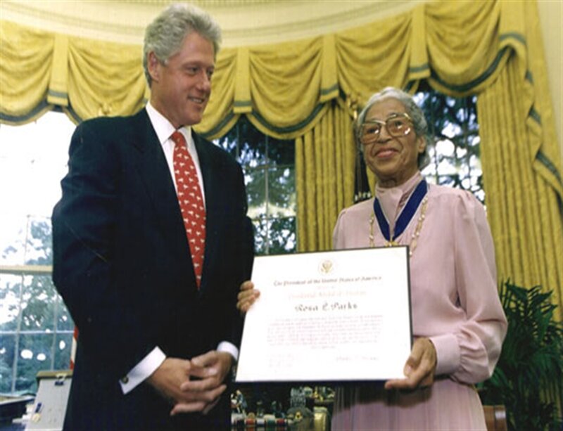 Woman Receiving Award