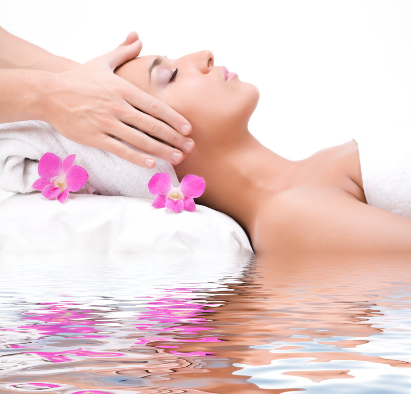 Woman Receiving Massage — White