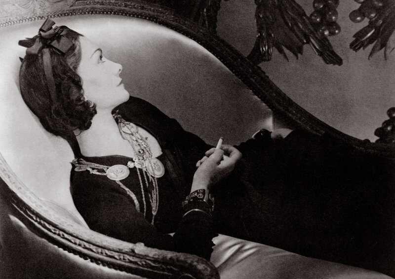 Woman Reclining on Chaise