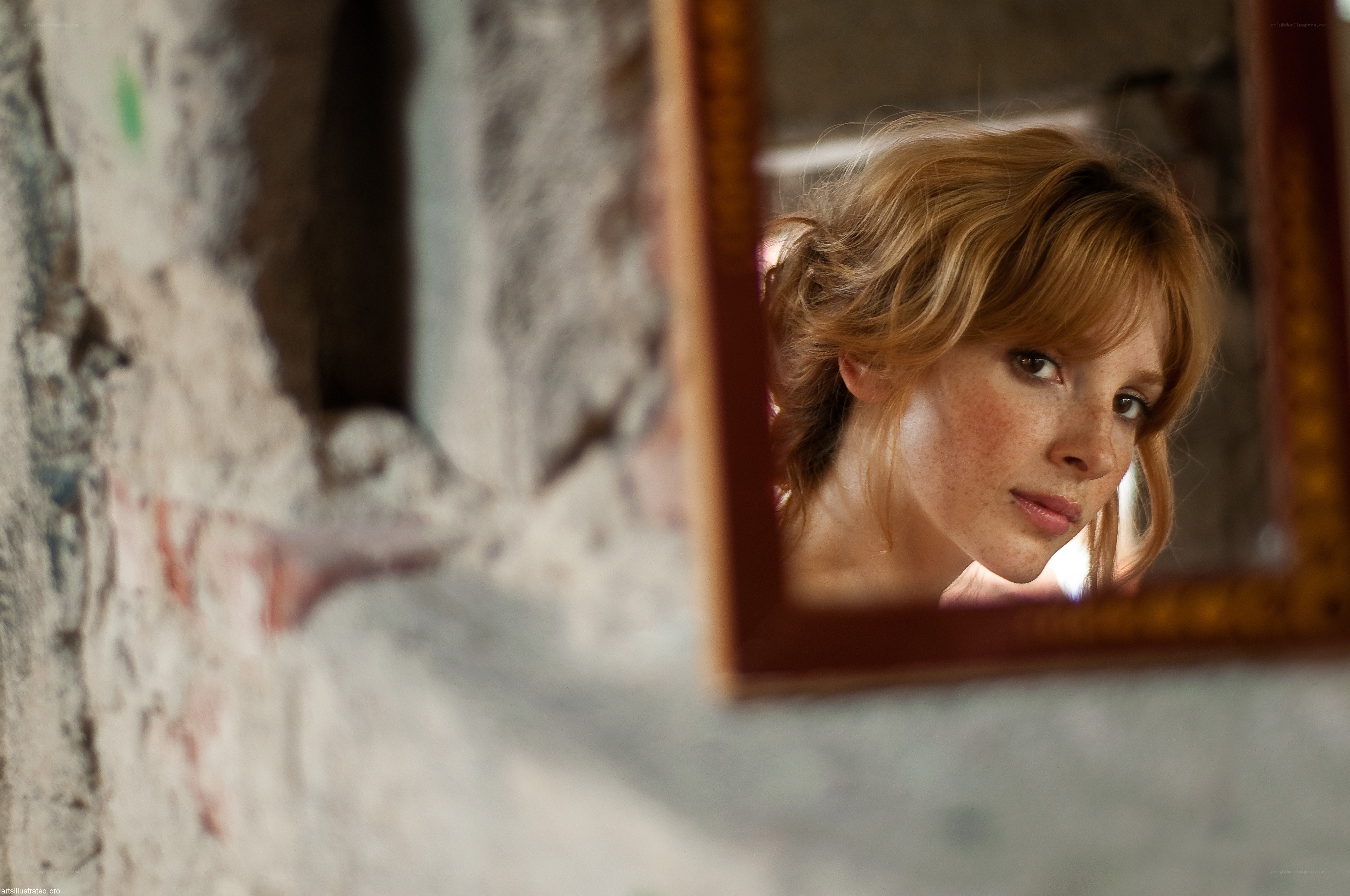 woman reflected in a mirror