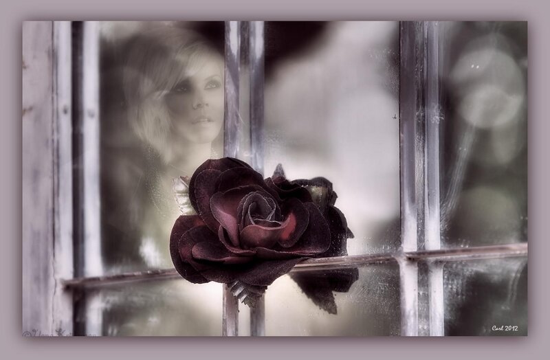 Woman Reflected in Window