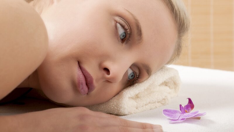 woman relaxing at spa