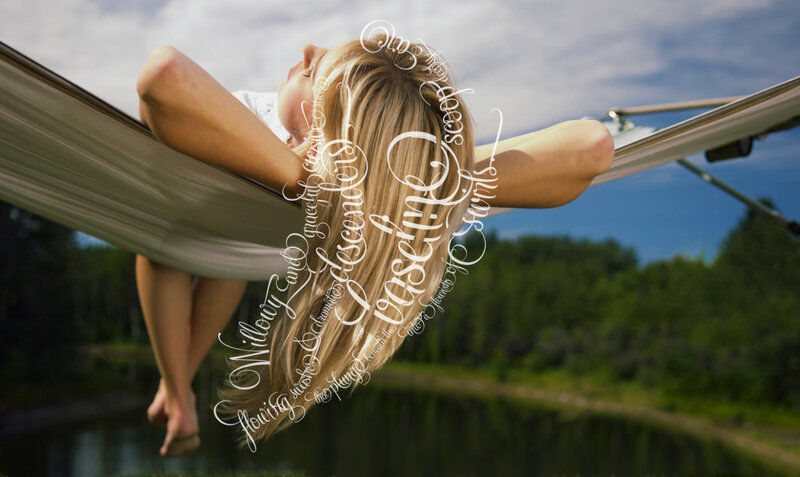 Woman relaxing in a hammock